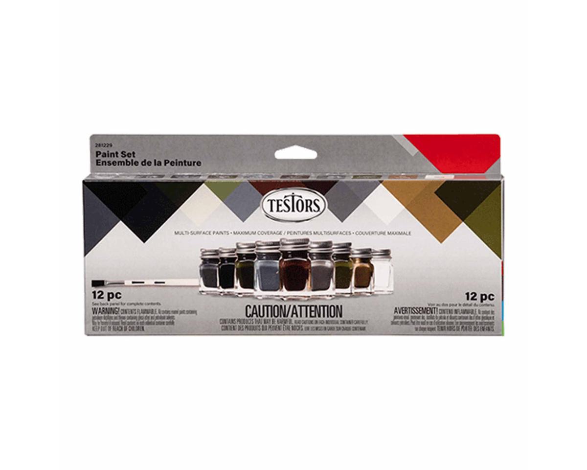 Testors Enamel 9 Bottle Military Paint Set