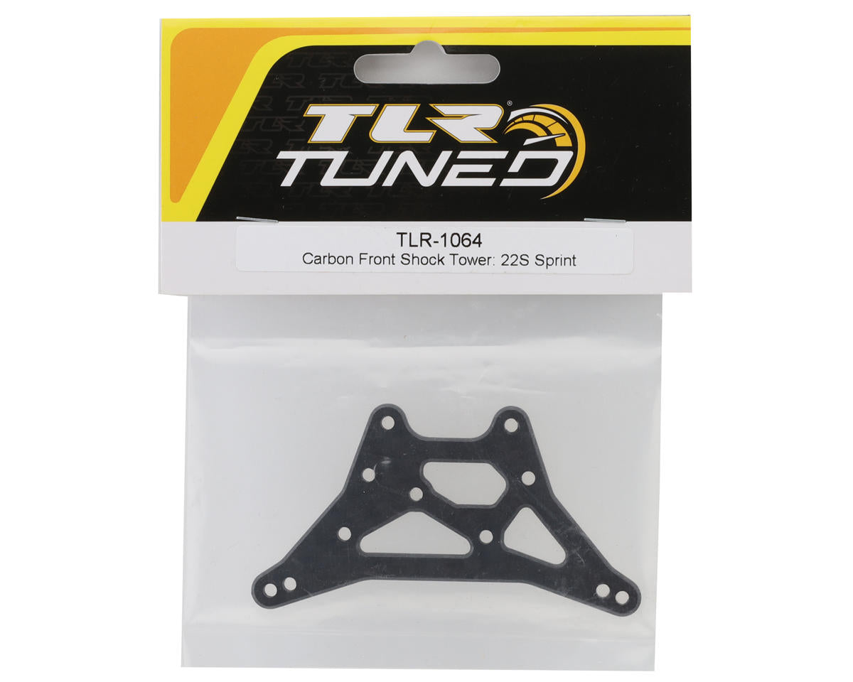 Team Losi Racing Carbon Front Shock Tower: 22S Sprint