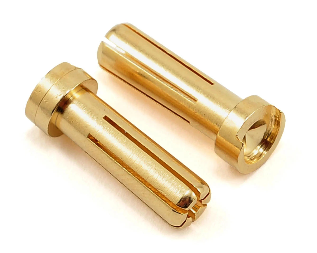Conector tipo bala macho de "perfil bajo" de 5 mm TQ Wire (dorado) (2)