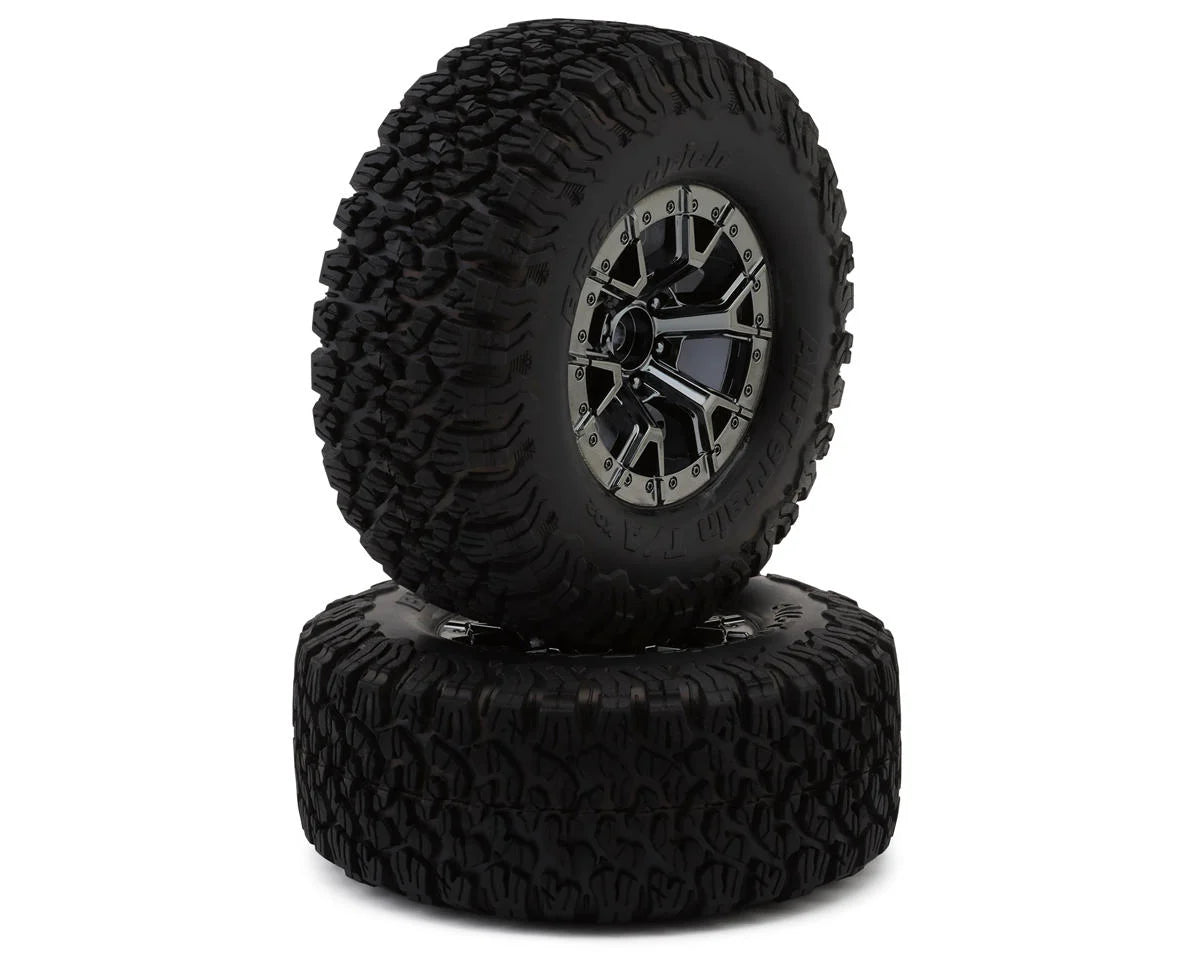 Traxxas Ford Raptor R All-Terrain T/A KO2 Pre-Mounted Rear Tires by BFGoodrich (Black Chrome) (2) w/12mm Hex