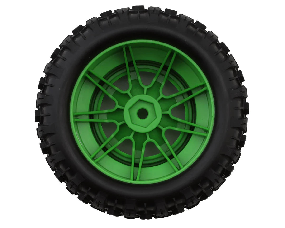 Traxxas Mini Maxx® Sledgehammer Front Pre-Mounted Tires (Green) (2)