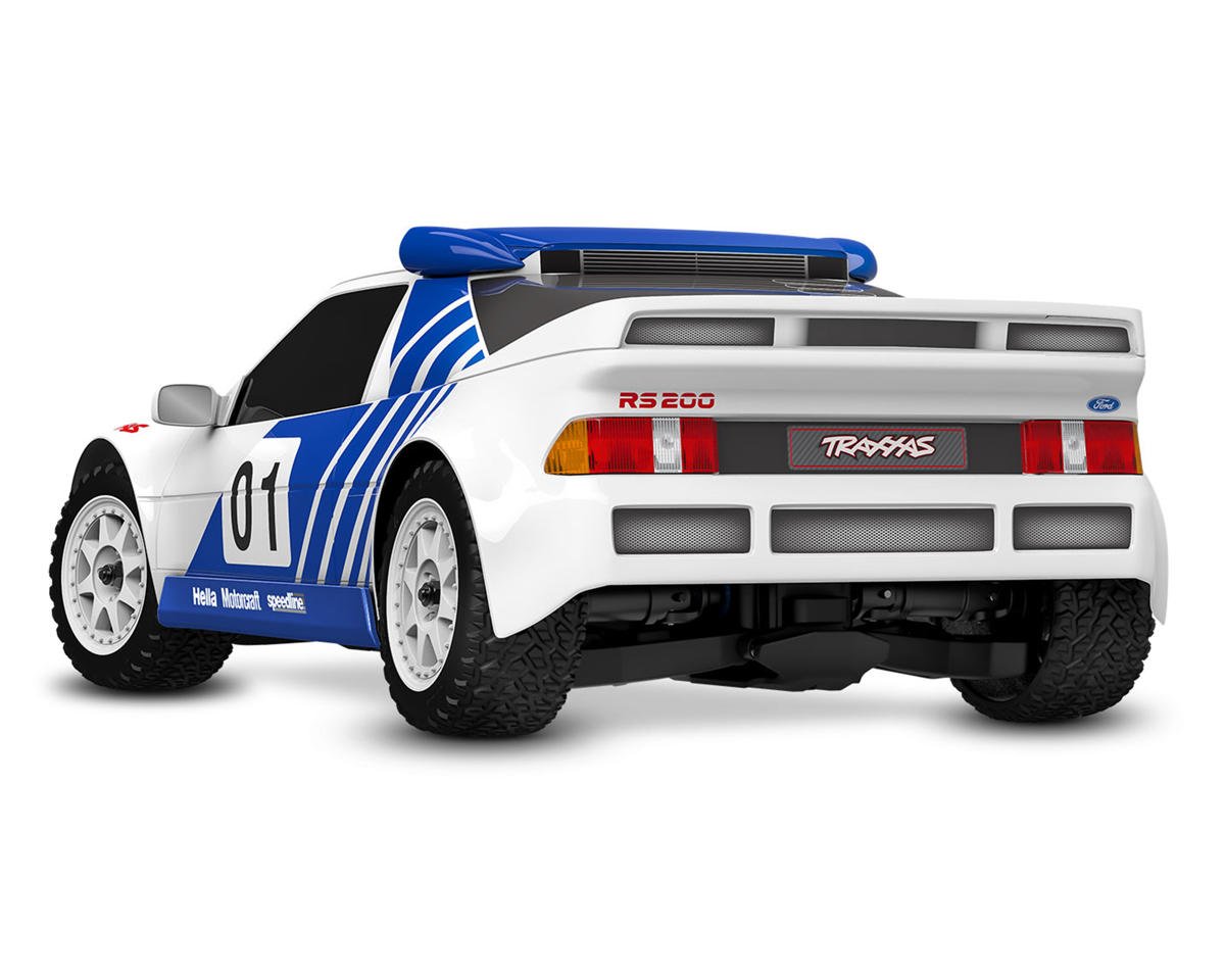 Traxxas Mini Rally Ford RS200 4x4 VXL Brushless 1/16 RTR AWD Rally Car (White)