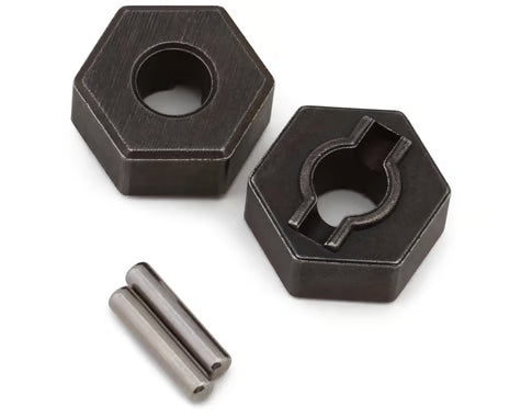 Cubos de rueda, hexagonales (acero) (2)/pasadores de eje (2)