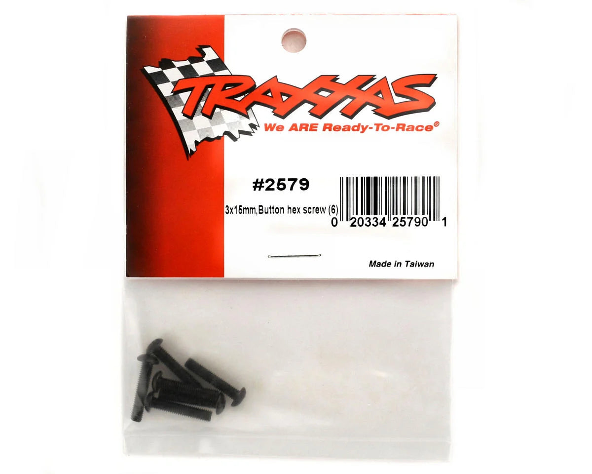 Traxxas 3x15mm Button Head Screws (6)