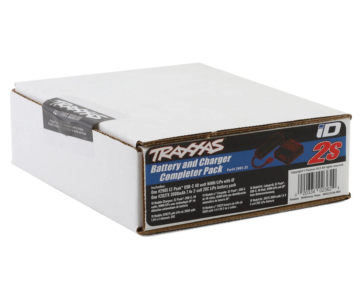 Traxxas 2S Battery/Charger Completer Pack w/One Power Cell 3000mAh 7.4V LiPo Battery