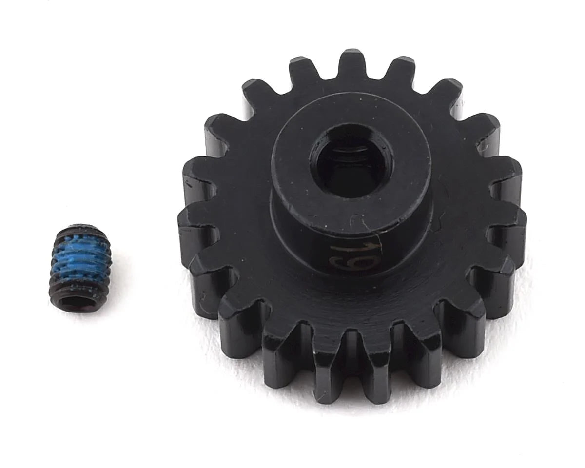 Engranaje, piñón de 19 dientes (32 p), servicio pesado (acero mecanizado, endurecido)/tornillo de fijación
