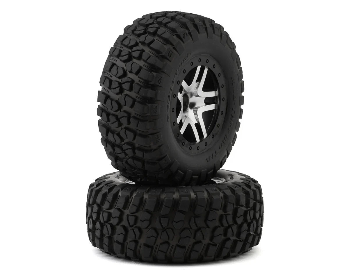 Traxxas BFGoodrich Mud TA Front Tire (2) (Satin Chrome) (Standard) w/Split-Spoke Front Wheel