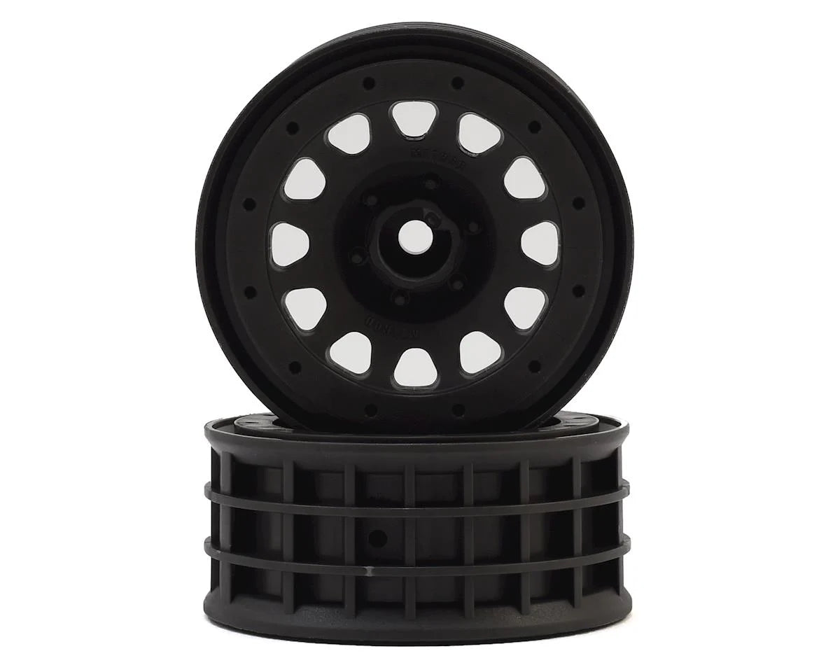 Llantas y rines, ensamblados, pegados (SCT Split-Spoke, cromo satinado, rines beadlock negros, neumáticos BFGoodrich Mud-Terrainﾙ T/A KM2, inserciones de espuma) (2) (2WD delantero)