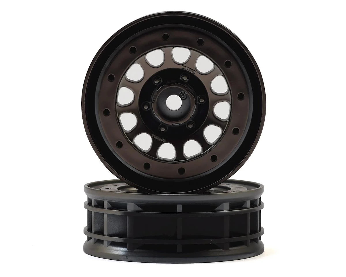 Llantas y rines, ensamblados, pegados (SCT Split-Spoke, cromo satinado, rines beadlock negros, neumáticos BFGoodrich Mud-Terrainﾙ T/A KM2, inserciones de espuma) (2) (2WD delantero)