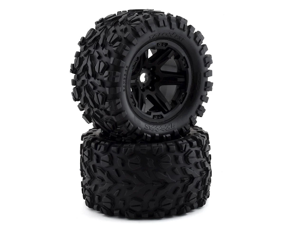 Llantas y rines, ensamblados, pegados (SCT Split-Spoke, cromo satinado, rines beadlock negros, neumáticos BFGoodrich Mud-Terrainﾙ T/A KM2, inserciones de espuma) (2) (2WD delantero)