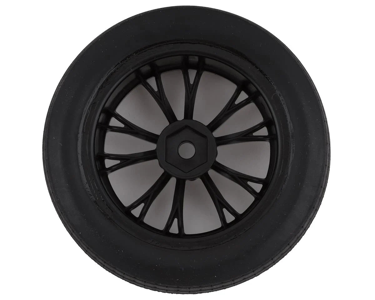 Traxxas Drag Slash Front Pre-Mounted Tires (Black Chrome) (2) w/Weld Wheels & 12mm Hex
