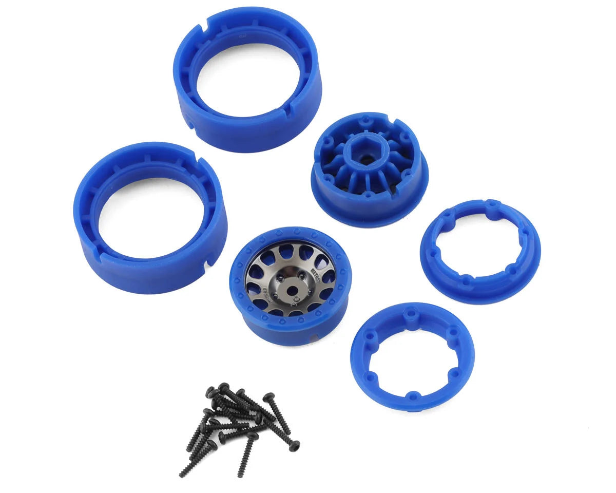 Traxxas 1.0" Micro Method Beadlock Rims (Blue) (2) (TRX-4M)