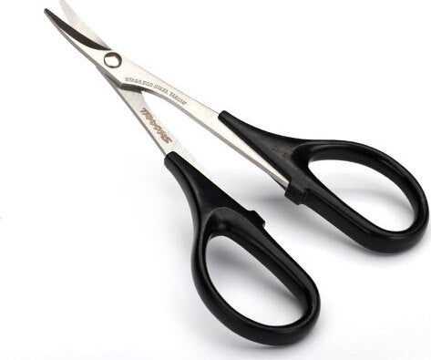 Scissors, curved tip