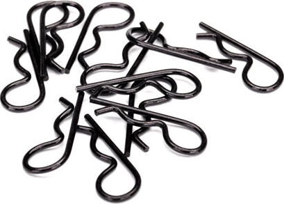 Body clips, heavy duty (black) (12)