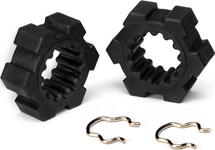 Wheel hubs, hex (2)/ hex clips (2)