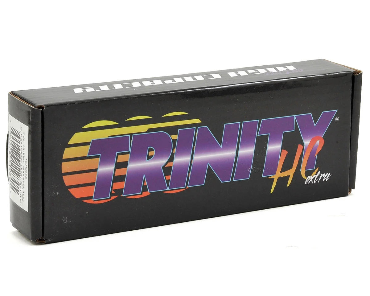 Trinity Hi-Voltage Shorty 2S 100C Hardcase LiPo Battery (7.4V/4000mAh) w/5mm Bullets