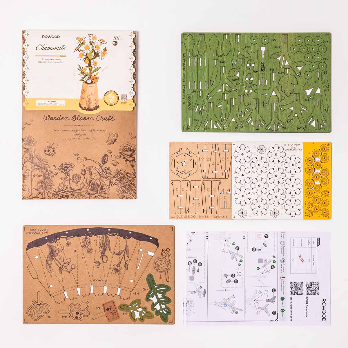 Rowood Chamomile DIY Wooden Flower Kit