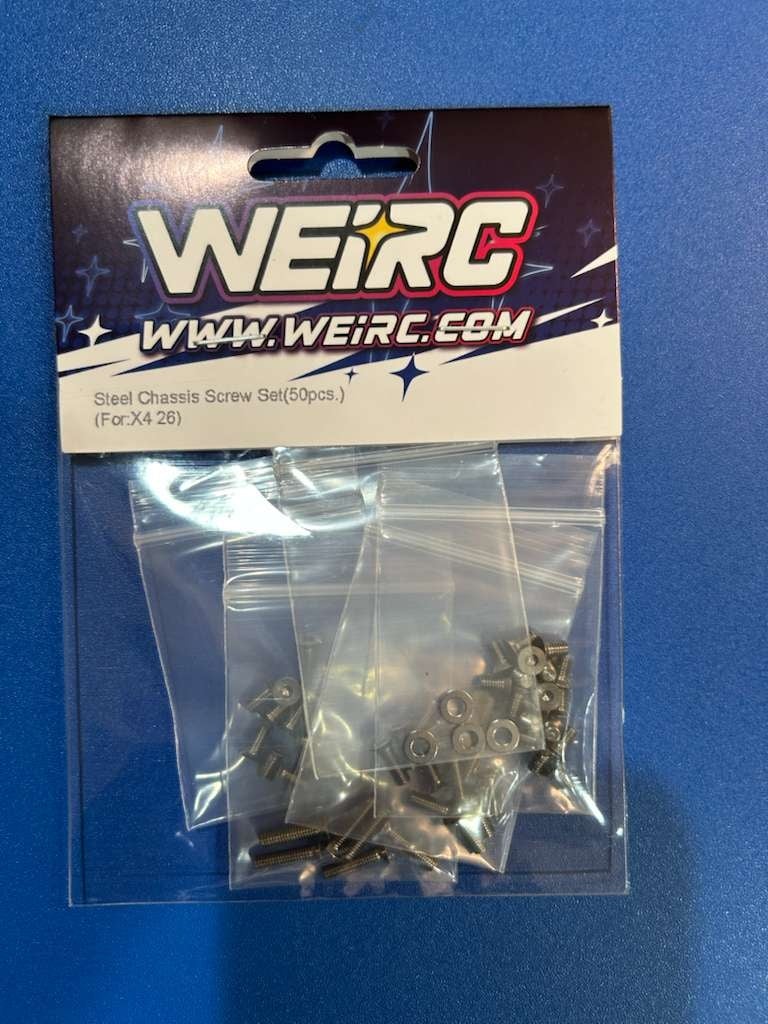Wei RC Steel Screw Set for Xray X4 2026 1.2mm Steel Chassis Kit