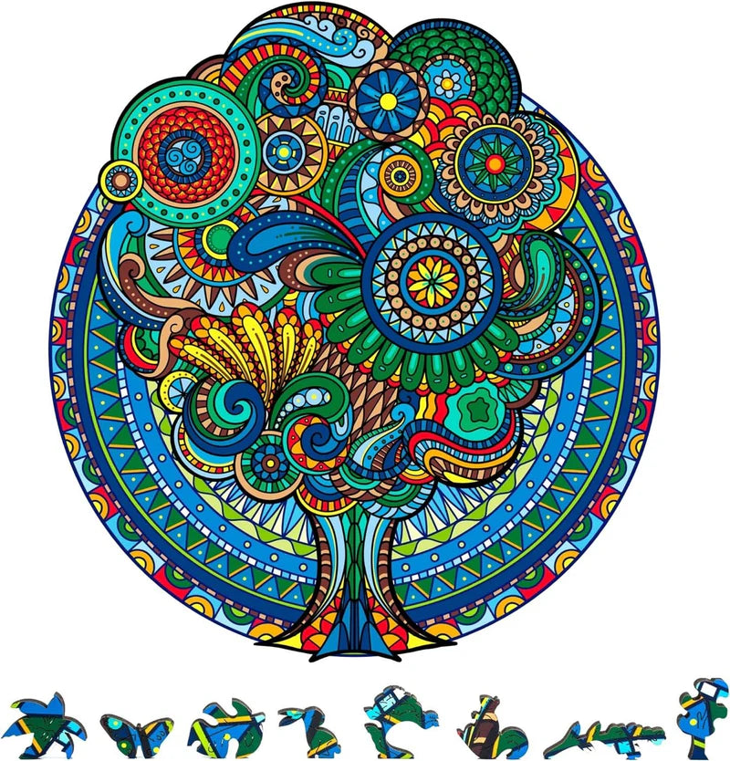 ZenChalet Puzzles Floral Retro Wooden Jigsaw Puzzle (500 Pcs)