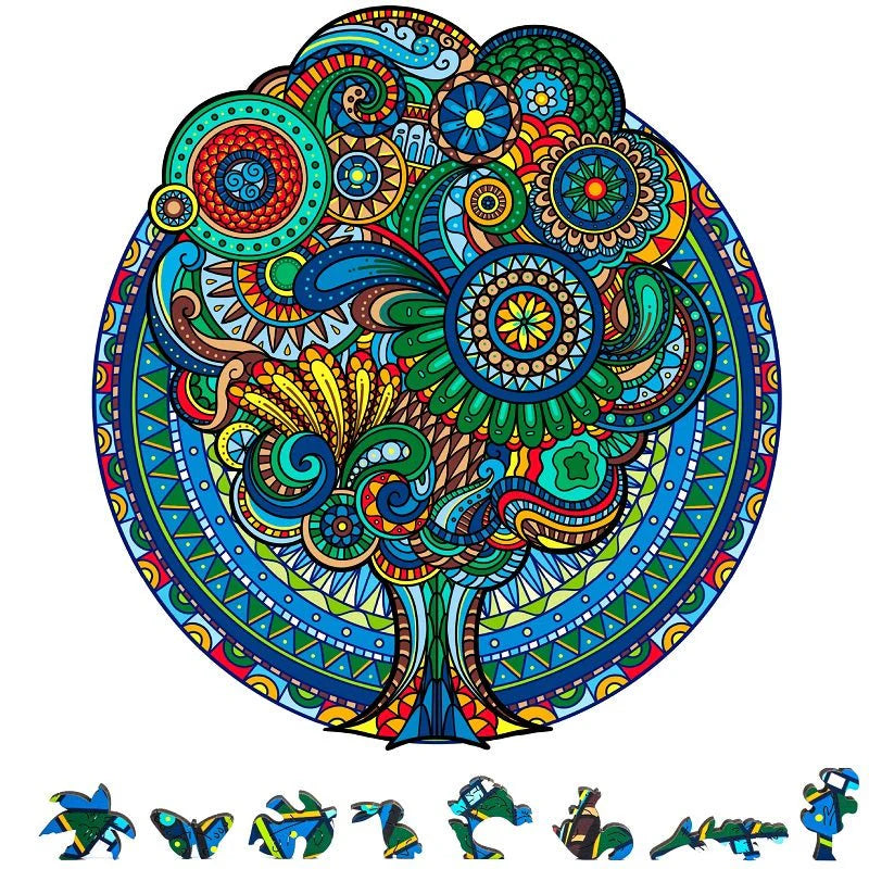 ZenChalet Puzzles Floral Retro Wooden Jigsaw Puzzle (200 Pcs)