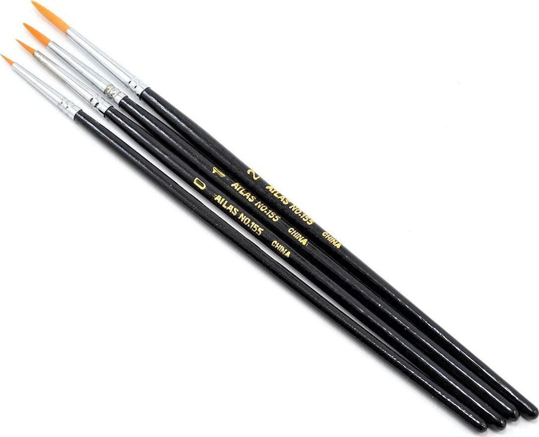 Atlas Brush Taklon Detail Acrylic Round Brush Set (4)