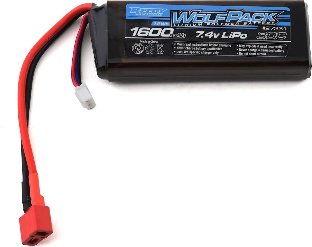 Reedy Wolfpack 30C LiPo Battery w/T-Plug (7.4V/1600mAh)