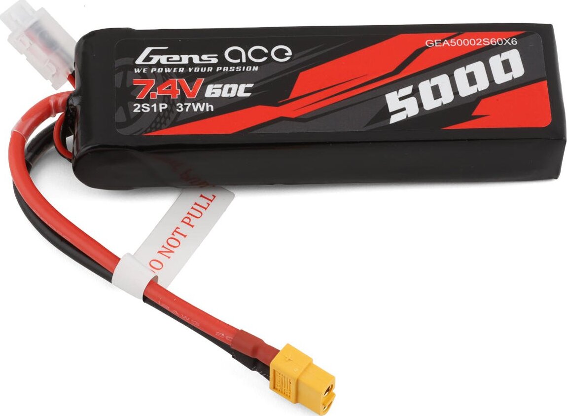 Gens Ace 2S LiPo Battery 60C (7.4V/5000mAh)
