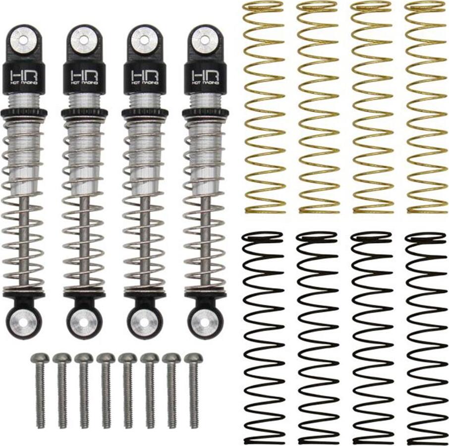Hot Racing Axial SCX24 Aluminum Threaded Long Travel Shocks (4)