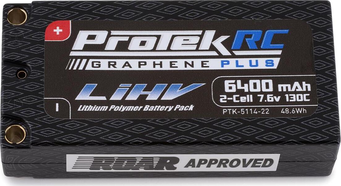 ProTek RC 2S 130C Low IR Si-Graphene + HV Shorty LiPo Battery (7.6V/6400mAh)