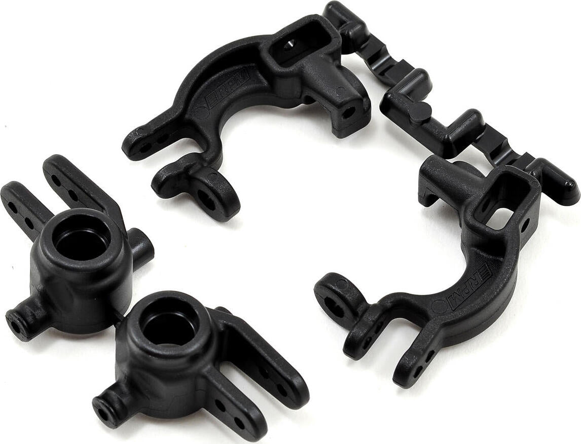 RPM Traxxas 4x4 Caster & Spindle Block Set (Black)