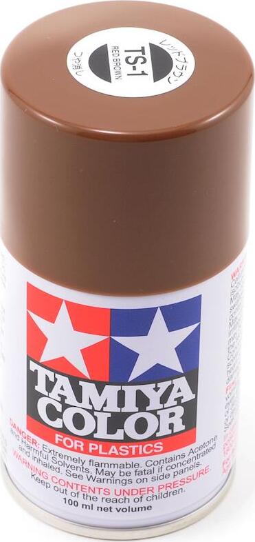Tamiya TS-1 Red Brown Lacquer Spray Paint (100ml)