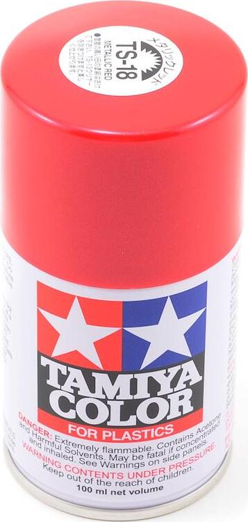 Tamiya TS-18 Metallic Red Lacquer Spray Paint (100ml)