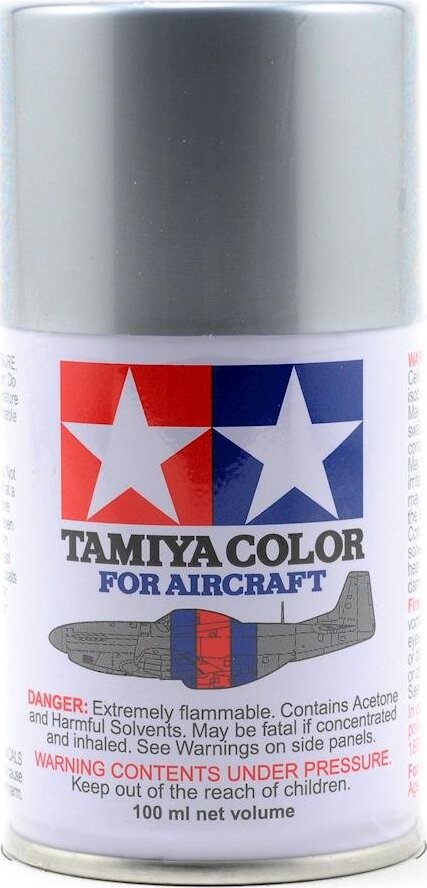 Tamiya AS-12 Bare Metal Silver Aircraft Lacquer Spray Paint (100ml)