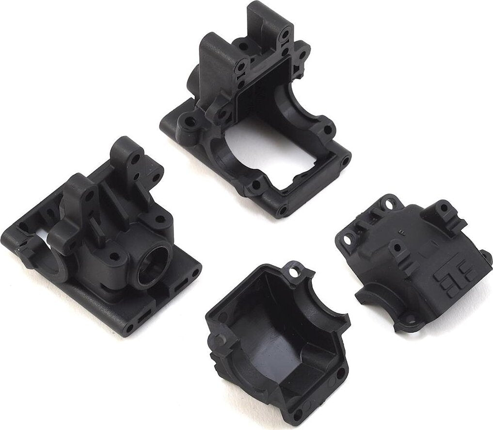 Tekno RC EB410/ET410 Front & Rear Bulkhead Set (Revised)