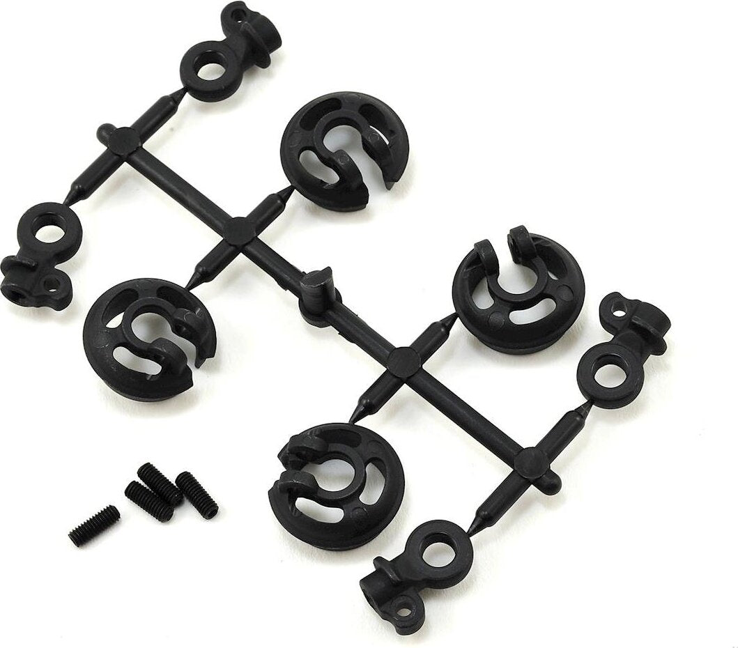 Tekno RC EB410/ET410 Locking Shock Rod End & Spring Perch Set