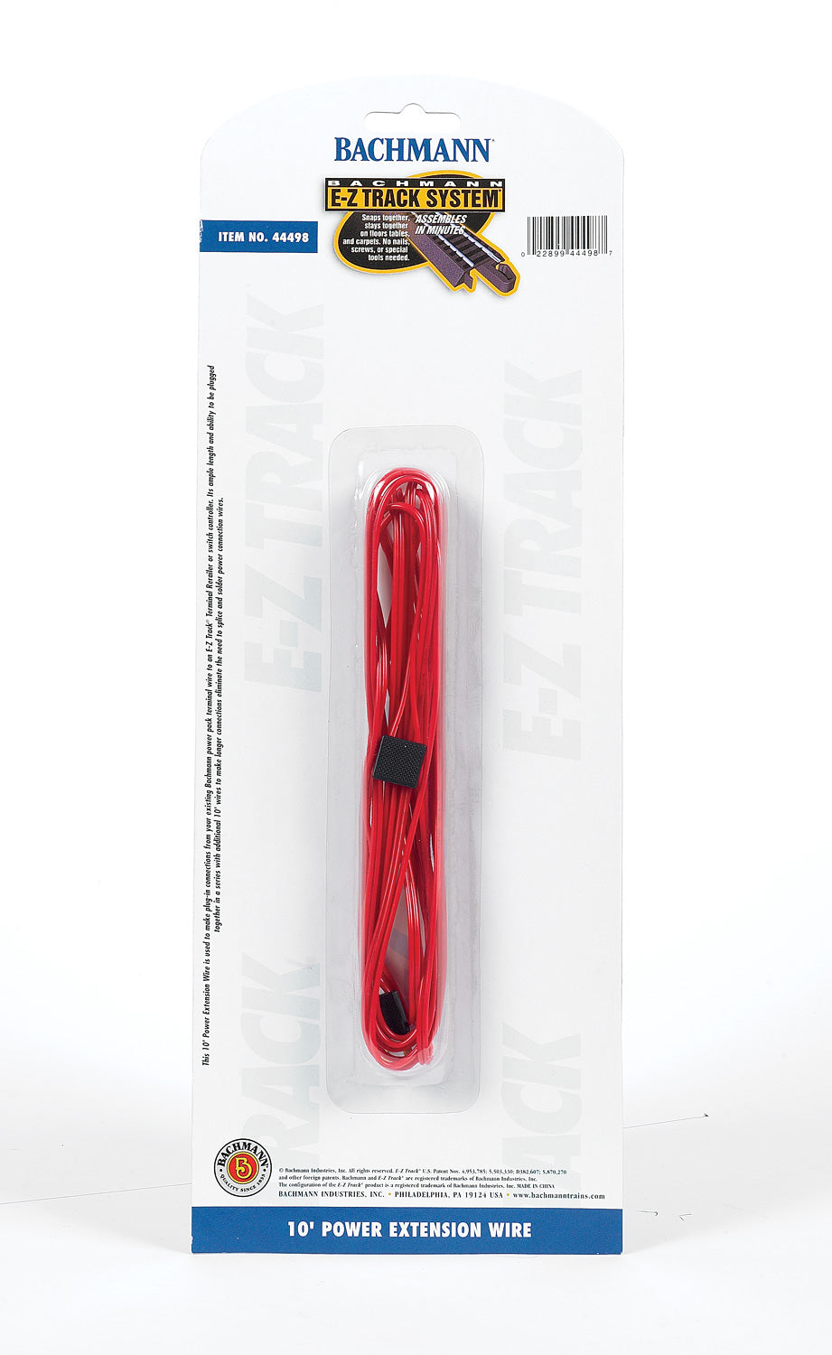 10' Power Extension Wire-Red (1/Card)