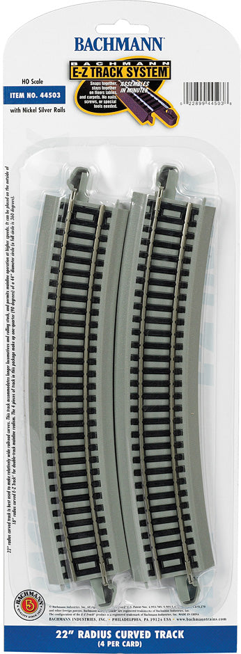 22" Radius Curved Track (4/Card)