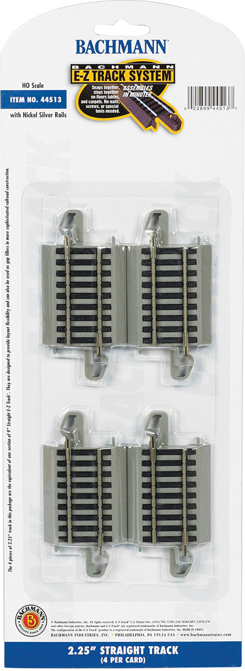 2.25" Straight Track (4/Card)