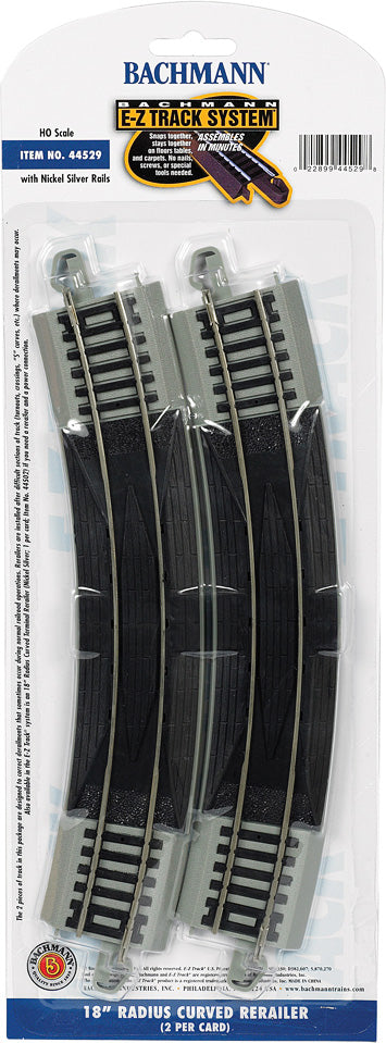 18" Radius Curved Rerailer (2/Card)