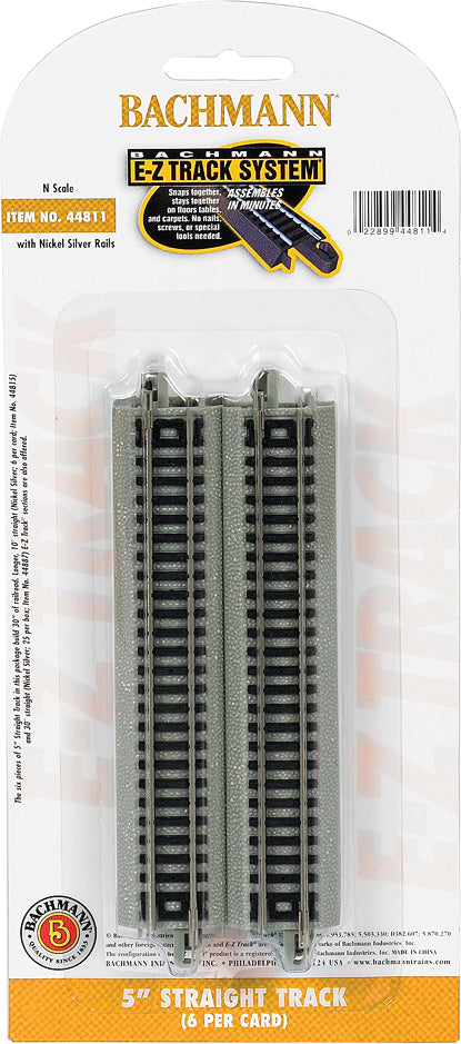 5" Straight Track (6/Card)