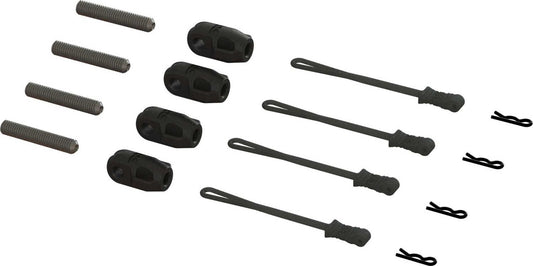 Brace Rod Ends with Pins And Retainers (4)