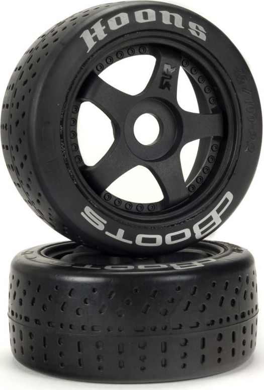 dBoots Hoons 42/100 2.9 Pre-Mounted Belted Tires, Silver, 17mm Hex, 5-Spoke (2)