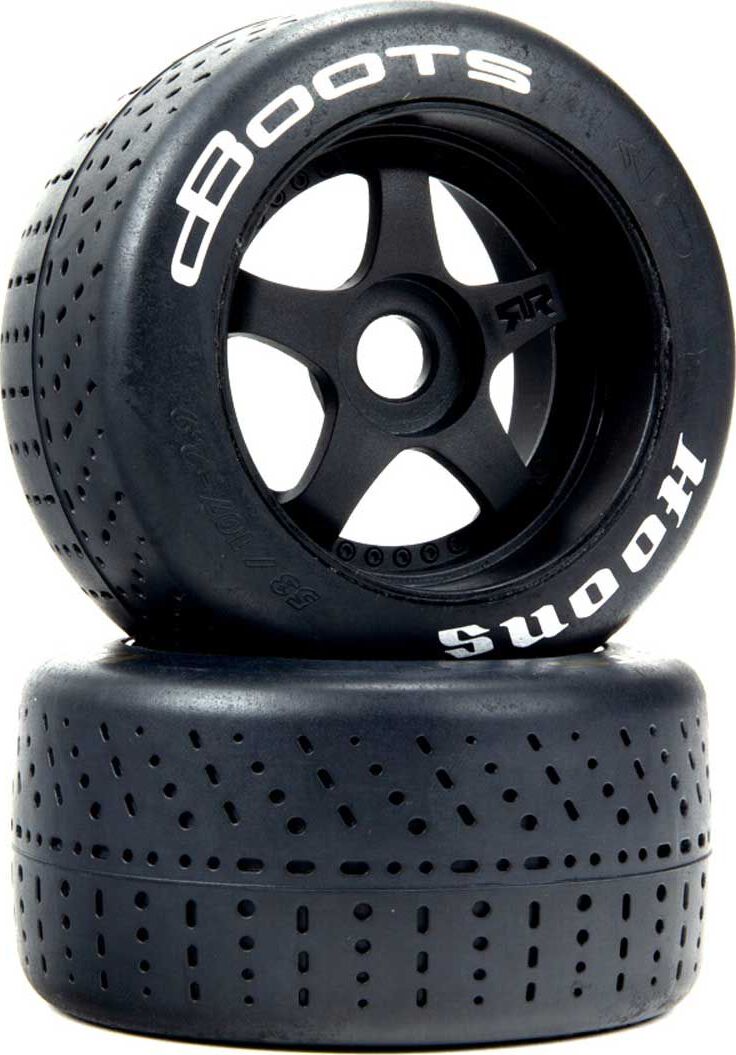 dBoots Hoons 53/107 2.9 Pre-Mounted Belted Tires, White, 17mm Hex, 5-Spoke (2)