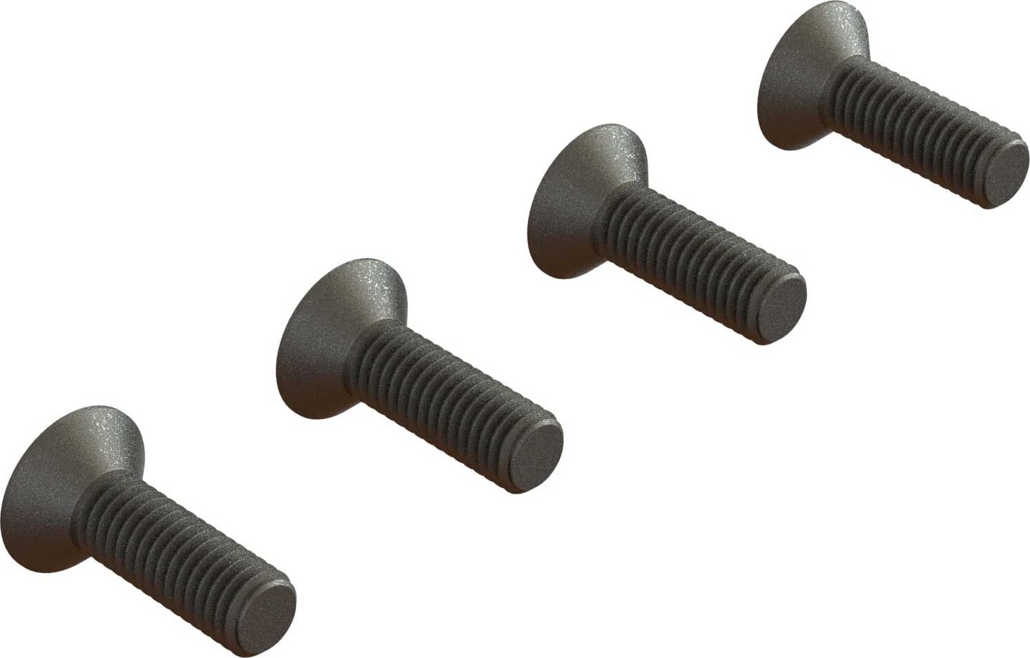 Flat Head Hex Machine Screw, M5x16mm (4)