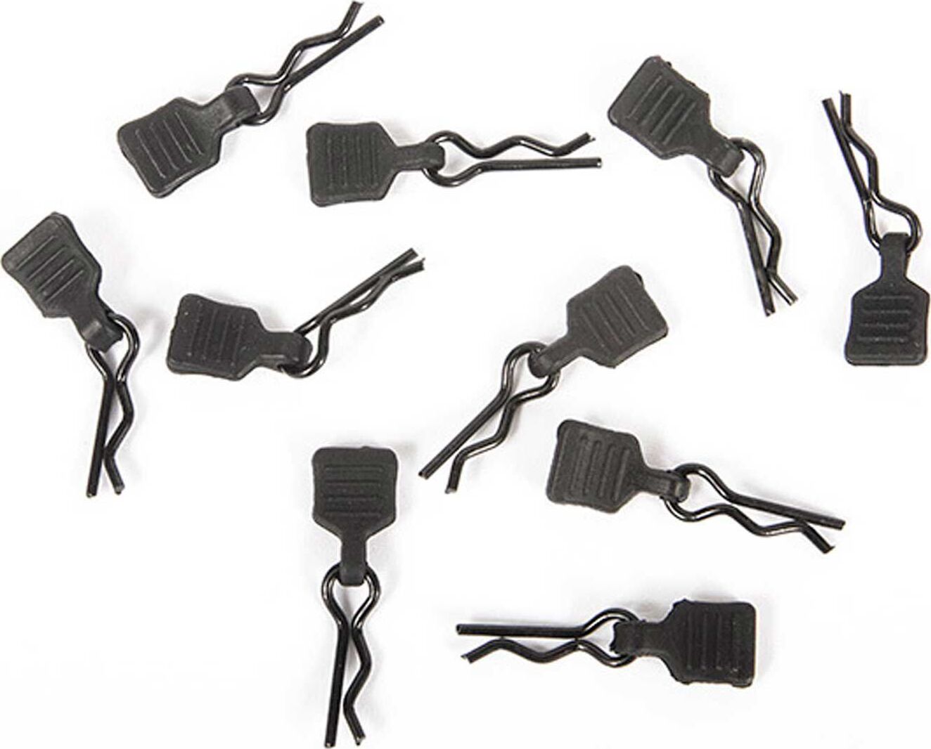 3mm Body Clip with Tab, Black (10)