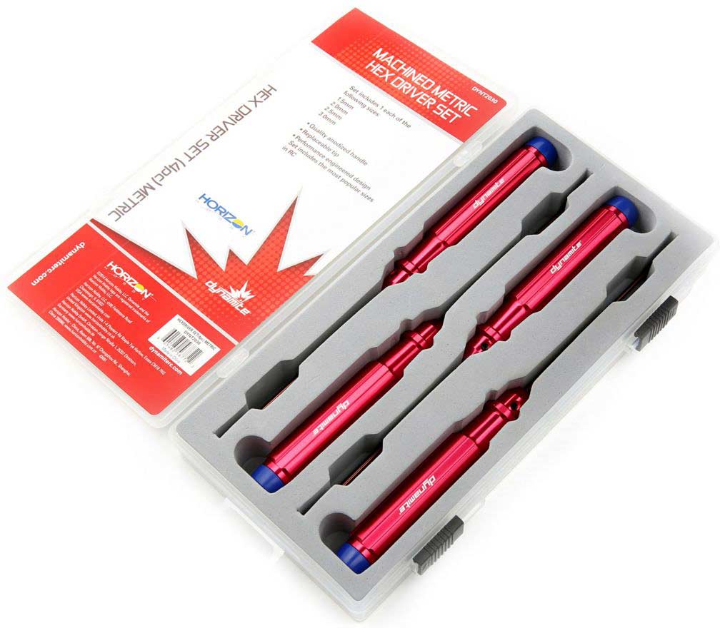 Machined Hex Driver Set (4 pc), Metric