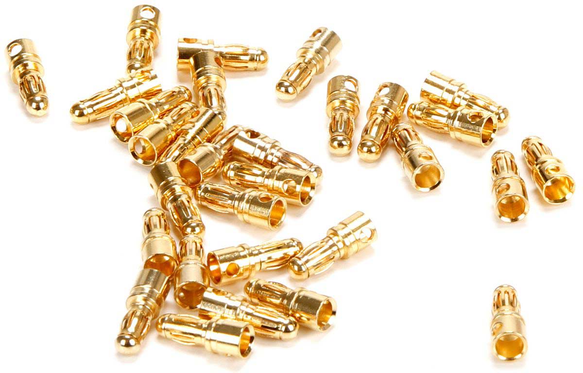 Gold Bullet Connector, Male, 3.5mm (30)