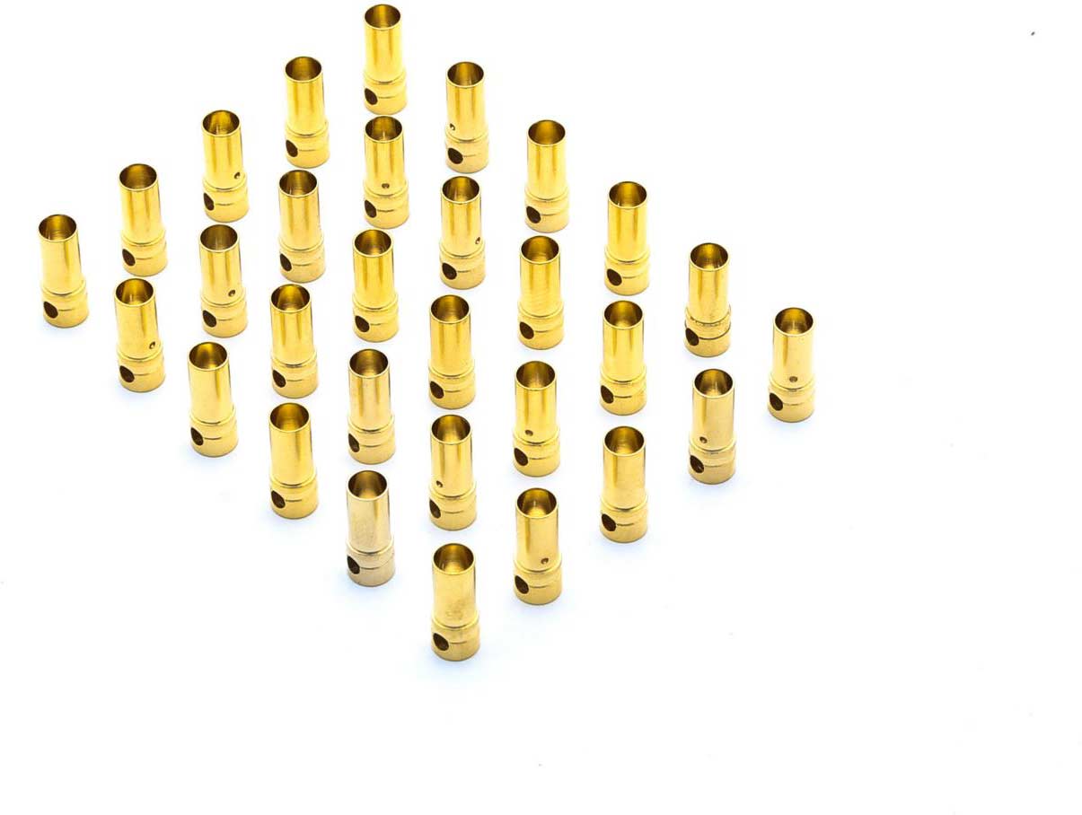Gold Bullet Connector, Female, 3.5mm (30)