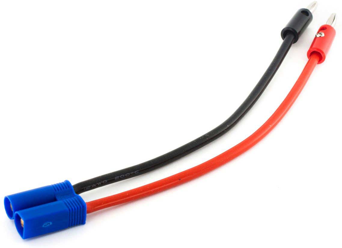 EC5 Device Charge Lead with 6" Wire & Jacks, 12 AWG
