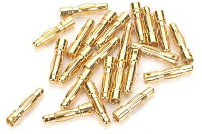 Gold Bullet Connector, Male, 4mm (30)